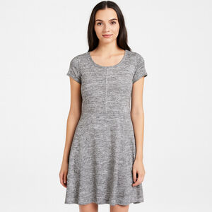 Women's T by Talbots Grey Heathered Short Sleeve Dress Size S